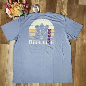 NWT Reel Life Men's Size XXL T-Shirt 50-52 Stonewash Short Sleeve Crewneck